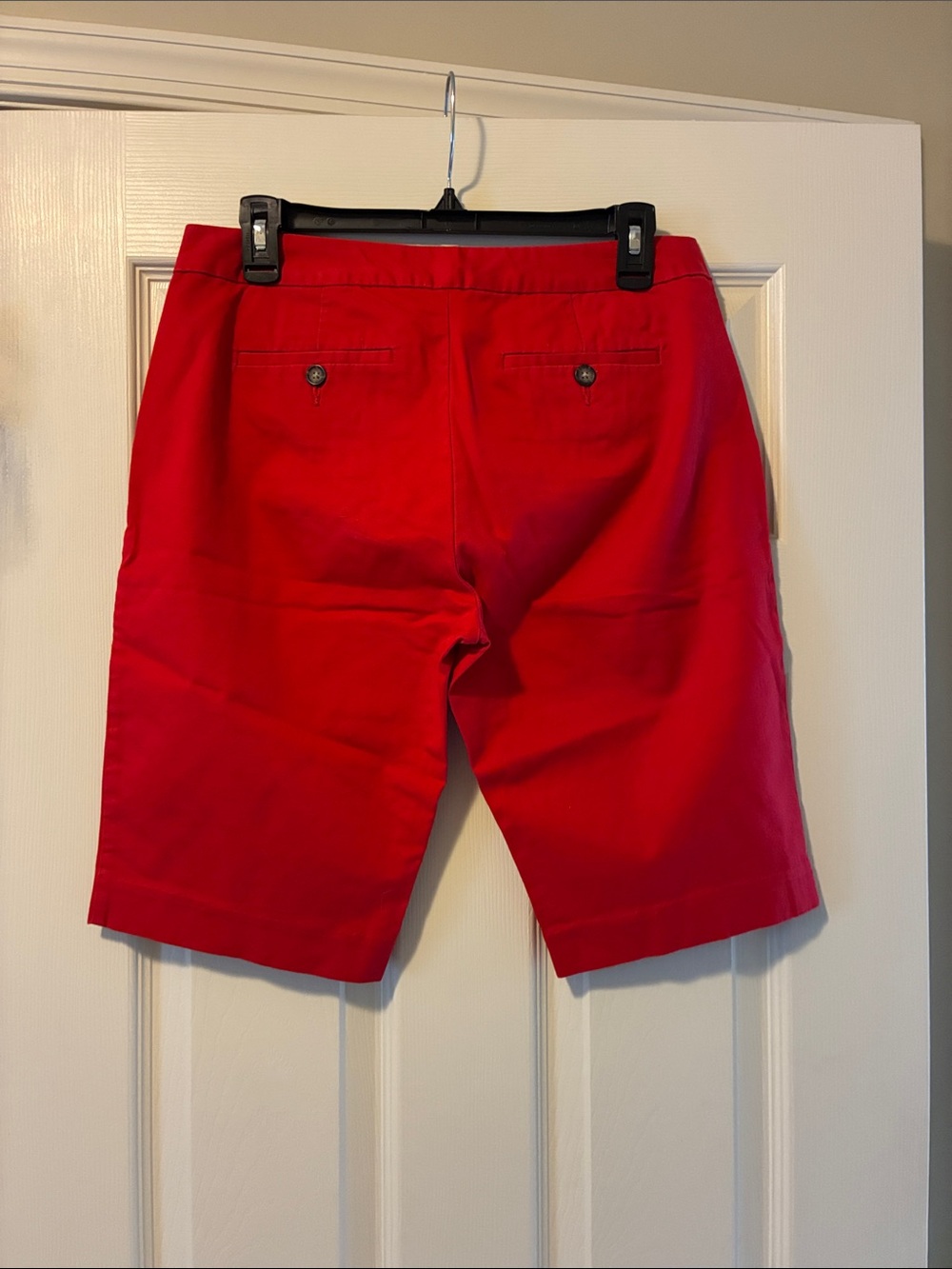 Banana Republic Factory Red Classic Flat-Front Bermuda Shorts - Picture 3 of 3